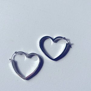 Sterling silver heart earrings